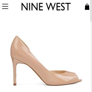 NINE WEST Nude Peep Toe Heels.